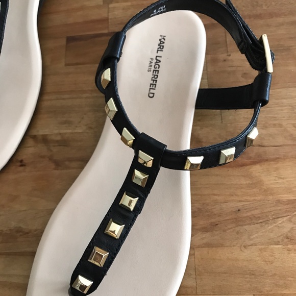 Karl Lagerfeld Paris studded sandals. Pierre 6.5 - Picture 3 of 5